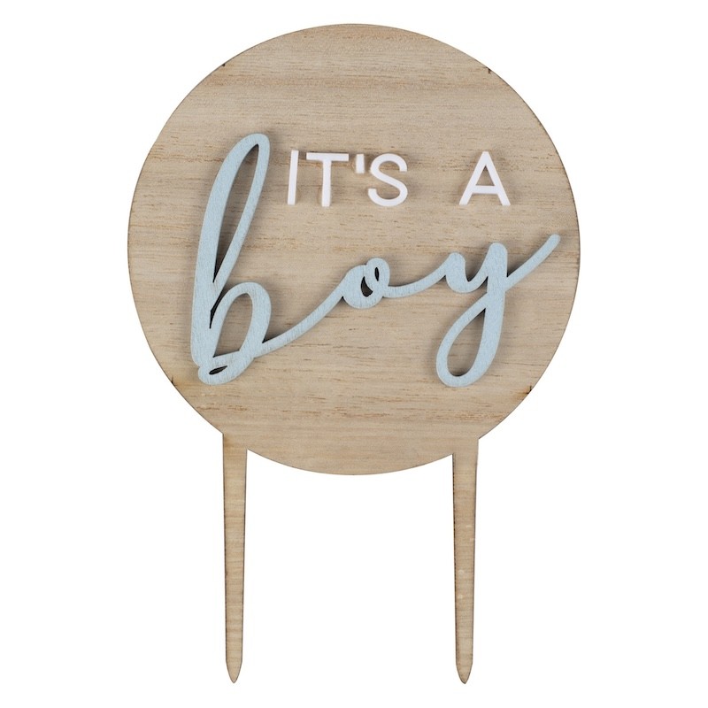 Babyshower - Cake Topper 'It's a Boy' - bois - The-Weddingshop