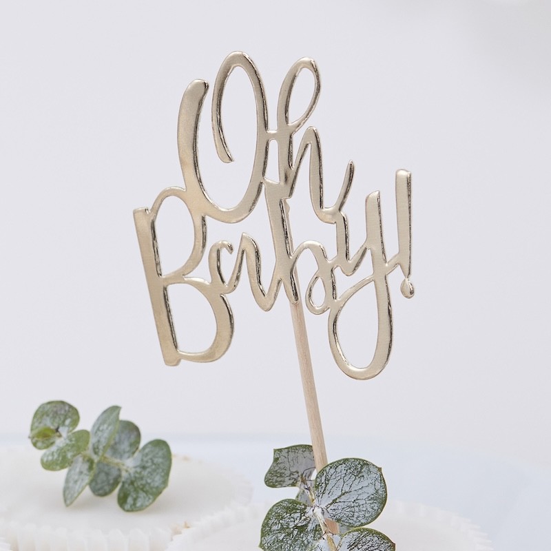 Cupcake Toppers 'Oh Baby' (10 Stück) - The Weddingshop