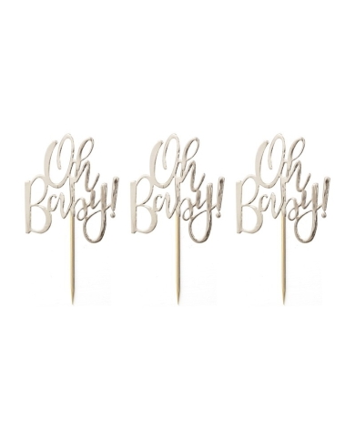 Cupcake Toppers 'Oh Baby' (10 Stück)