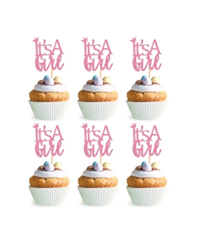 10 Décorations à cupcakes 'It's a Girl'