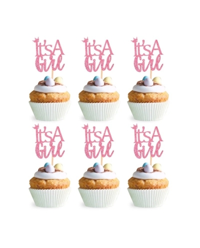 Cupcake Toppers 'It's a Girl' (10 Stück) - The Weddingshop