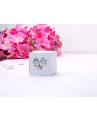 10 Kartonage 'Vintage' - Weiss