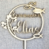 Cake Topper 'Fisch' personalisiert - Holz