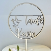 Cake Topper 'Taufe' personalisiert - Holz
