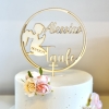 Cake Topper 'Engel' personalisiert - Holz