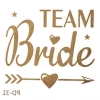 Tatouage 'Team Bride Coeur' - or