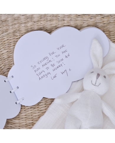 Livre d'or nuage en bois 'Hello Baby'