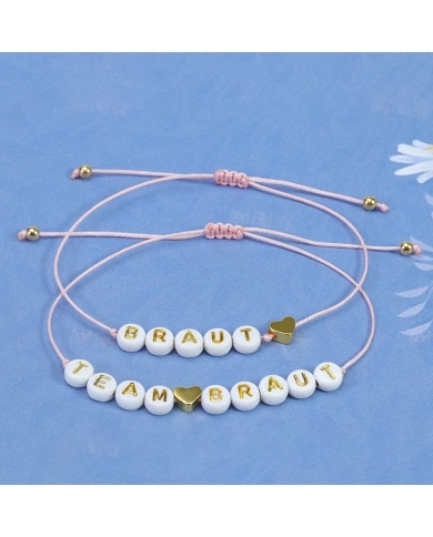 Armbänder-Set 'Team Braut'- gold