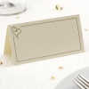 Cartes de table 'Coeur' - Crème (10 pièces)