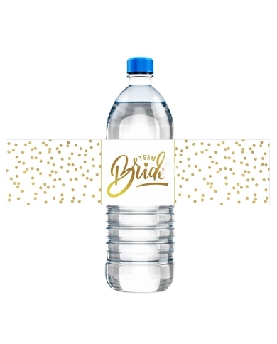 Wasserflaschen Etiketten 'Team Bride'