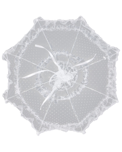 Parapluie en dentelle 'Salomea' - Blanc
