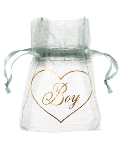 Taufe - Organzasäckchen 'Boy' - The-Weddingshop