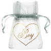 Baptême - Sachet organza 'Boy' - The-Weddingshop