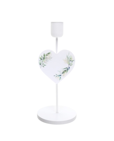 Kerzenhalter 'Herz mit Blätter'