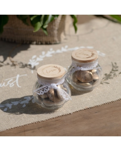 Petit pot en verre 'Love'