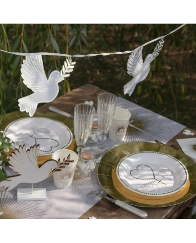 Girlande 'Tauben mit Zweig'