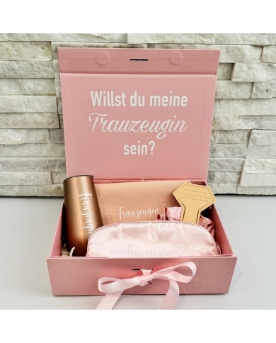 Geschenkbox - Trauzeugin fragen - Weiss