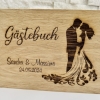 Gästebuch personalisiert Holz 'Brautpaar'
