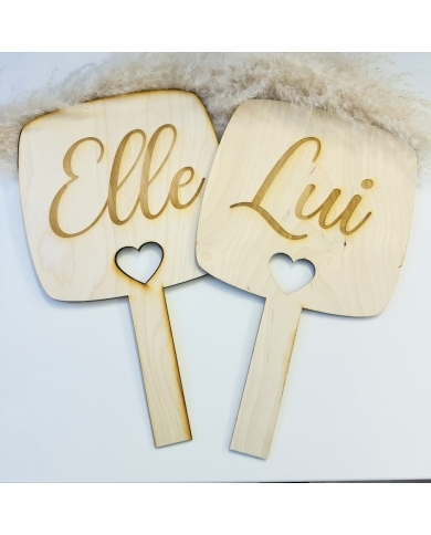 Holztafeln 'Lui & Elle'