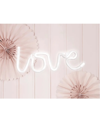Neon LED 'Love' - Weiss (34,5 x 13 cm)