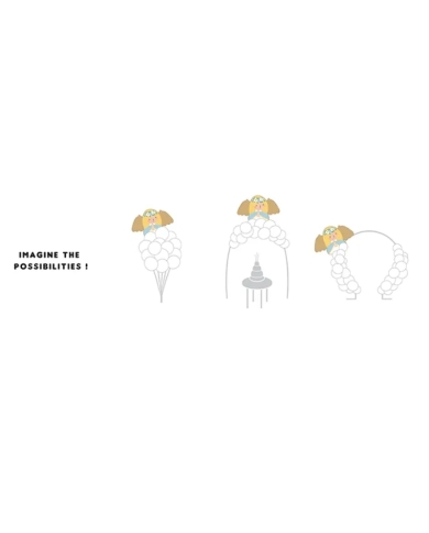 Ballonsäule 'Engel' (140 cm)