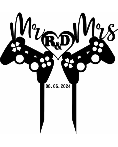 Cake Topper 'Gamer' personalisiert