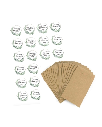 Kit larmes de joie 'Eucalyptus' (24 invités) - allemand