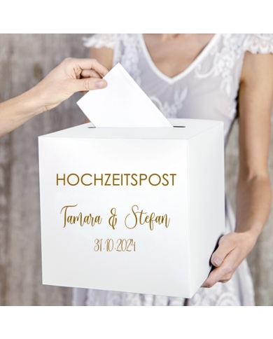 Boîte aux lettres personnalisée 'Hochzeitspost'