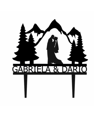 Cake Topper 'Berge' personalisiert