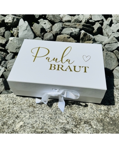 Geschenk-Box personalisiert - Weiss