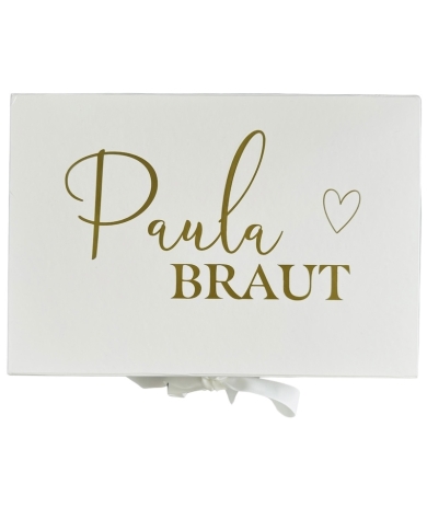 Geschenk-Box personalisiert - Weiss