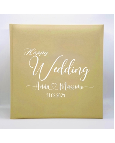 Livre d’or personnalisé 'Happy Wedding'