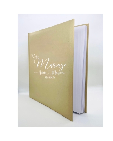 Gästebuch personalisiert 'Notre Mariage'
