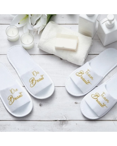 Hausschuhe Slipper Set ' Team Braut' (6 Stück)