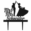 Cake Topper 'Mr & Mrs' personnalisé - The-Weddingshop