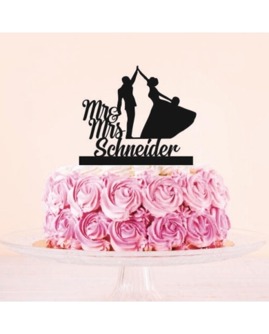 Cake Topper 'Mr & Mrs' personalisiert