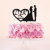 Cake Topper 'Les mariés avec un cœur' personnalisé