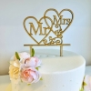 Cake Topper ‚Mr & Mrs’ - bois