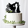 Cake Topper 'Brautpaar mit Motorrad'
