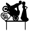 Cake Topper 'Brautpaar mit Motorrad'