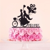 Cake Topper 'Brautpaar auf Fahrrad'
