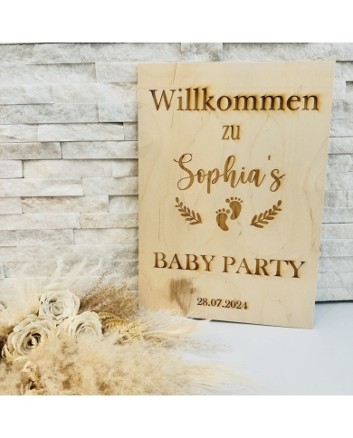 Baby Shower panneau en bois personnalisé