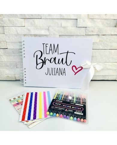 Gästebuch 'Team Braut' personalisiert