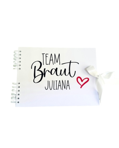 Gästebuch 'Team Braut' personalisiert