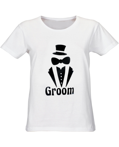 T-Shirt ‚Groom mit Smoking’ Gr. M