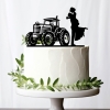 Cake Topper 'Couple de mariés sur tracteur'