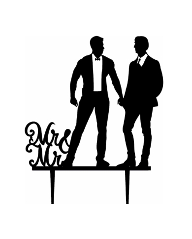 Cake Topper 'Mr & Mr'