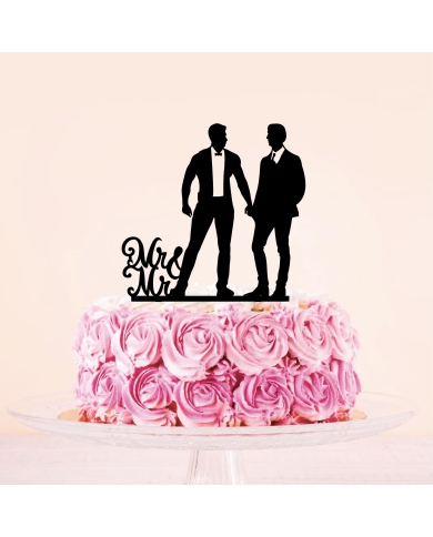 Cake Topper 'Mr & Mr'