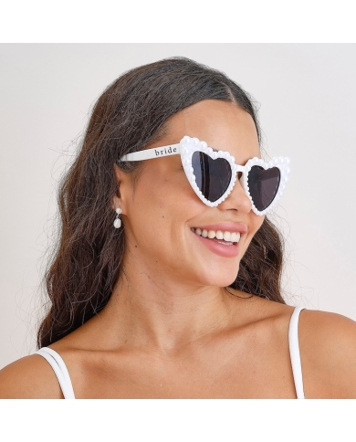 Herzbrille mit Perlen