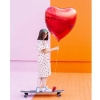 Ballon aluminium 'Coeur' - rouge (72 cm)